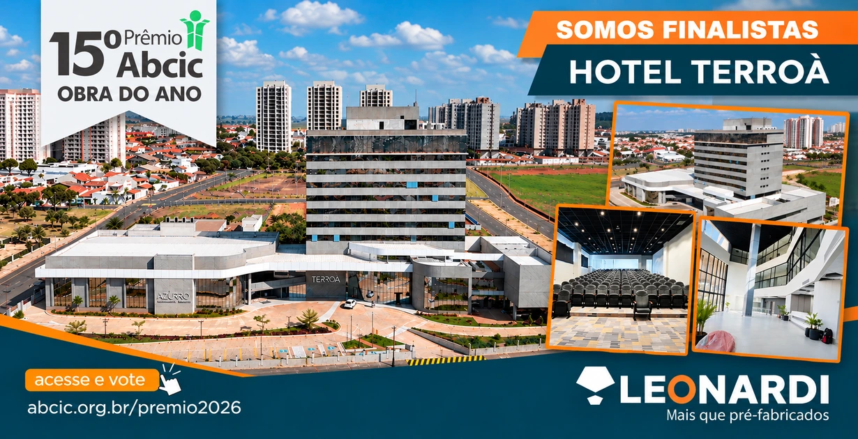 Leonardi concorre ao Prêmio ABCIC Obra do Ano 2026 com o Hotel Terroà